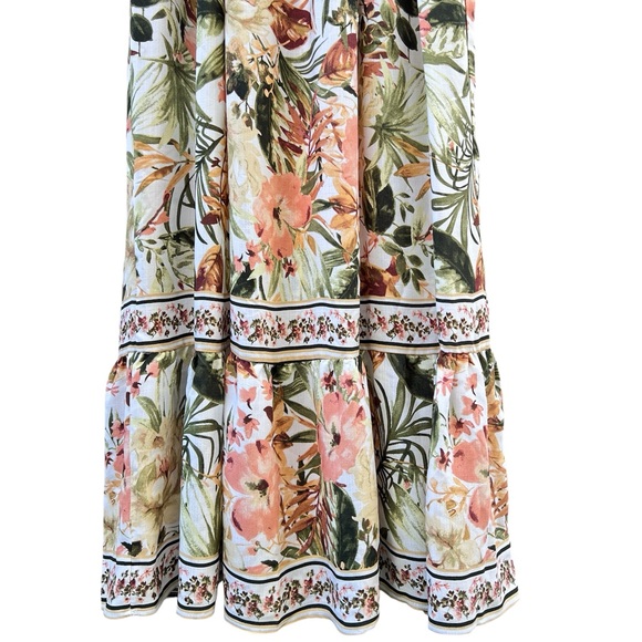 Joie Women’s Floral Multicolor Sleeveless Maxi Dress‎ Size 6 Summer Parties - Picture 4 of 7